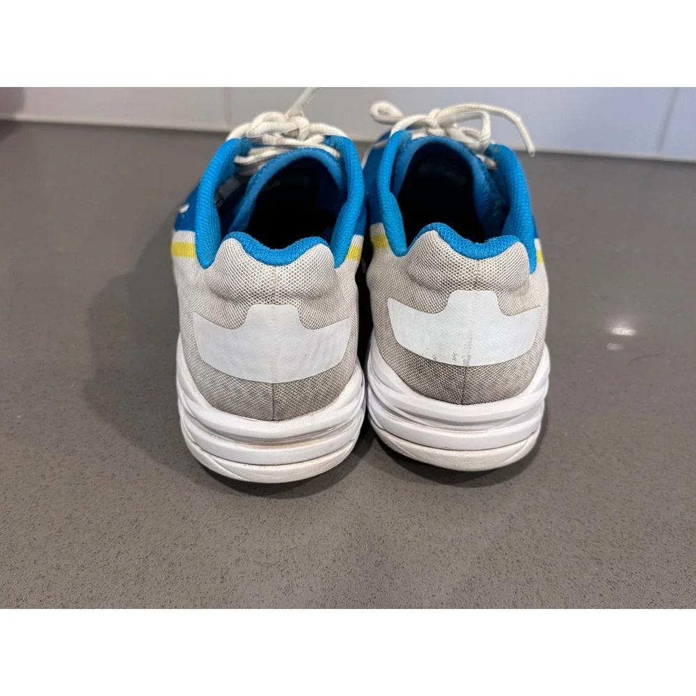 Hoka One One Rocket X Mens 10.5 Womens 11.5 Blue White Carbon Road Running Shoes